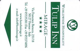 Hotel Keycard Golden Tulip Florence Italy Front