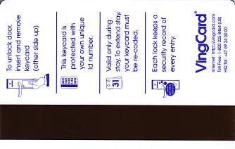 Hotel Keycard Golden Tulip  Malta Back