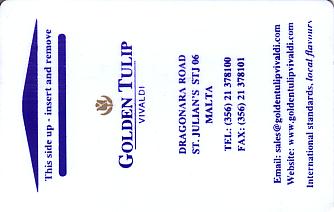 Hotel Keycard Golden Tulip  Malta Front