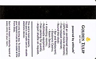 Hotel Keycard Golden Tulip Otopeni Romania Back