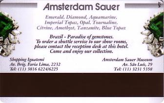Hotel Keycard Golden Tulip Sao Paulo Brazil Back