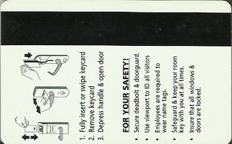 Hotel Keycard Hampton Inn Generic Back