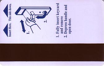 Hotel Keycard Hampton Inn Generic Back
