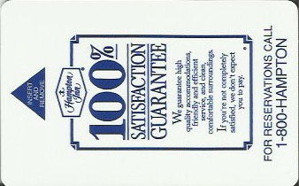 Hotel Keycard Hampton Inn Generic Front