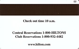 Hotel Keycard Hilton Grand Vacations Generic Back
