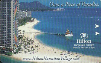 Hotel Keycard Hilton Grand Vacations Hawai (State) U.S.A. (State) Front