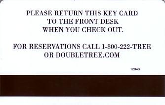 Hotel Keycard Hilton Doubletree Generic Back