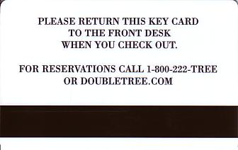 Hotel Keycard Hilton Doubletree Generic Back