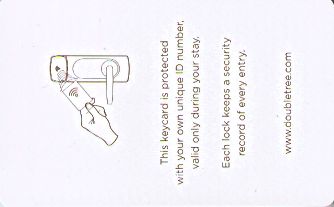 Hotel Keycard Hilton Doubletree Generic Back