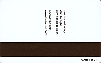 Hotel Keycard Hilton Doubletree Generic Back