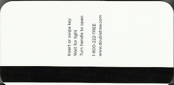 Hotel Keycard Hilton Doubletree Generic Back