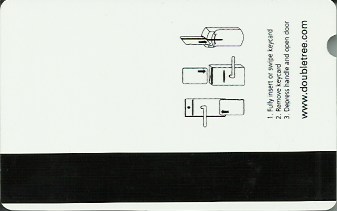Hotel Keycard Hilton Doubletree Generic Back