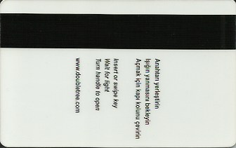 Hotel Keycard Hilton Doubletree Ankara Turkey Back