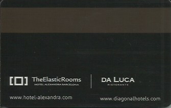 Hotel Keycard Hilton Doubletree Barcelona Spain Back