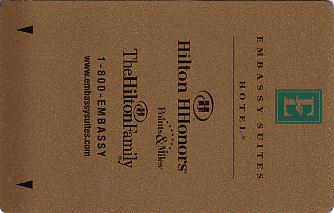Hotel Keycard Hilton Embassy Generic Front
