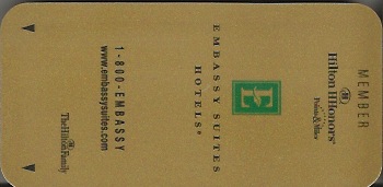 Hotel Keycard Hilton Embassy Generic Front