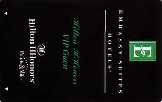 Hotel Keycard Hilton Embassy Generic Front