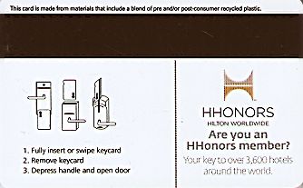 Hotel Keycard Hilton Garden Inn Generic Back