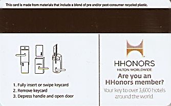 Hotel Keycard Hilton Garden Inn Generic Back