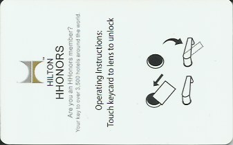 Hotel Keycard Hilton Garden Inn Generic Back