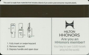 Hotel Keycard Hilton Garden Inn Generic Back