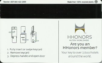 Hotel Keycard Hilton Garden Inn Generic Back