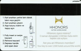 Hotel Keycard Hilton Garden Inn Generic Back