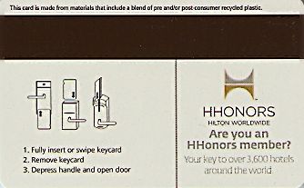 Hotel Keycard Hilton Garden Inn Generic Back