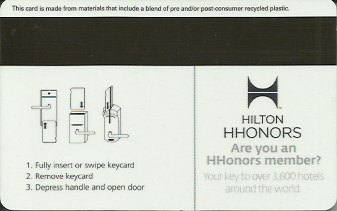 Hotel Keycard Hilton Garden Inn Generic Back