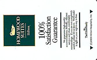 Hotel Keycard Hilton Homewood Generic Front