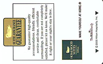Hotel Keycard Hilton Homewood Generic Front