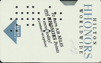 Hotel Keycard Hilton Generic Front