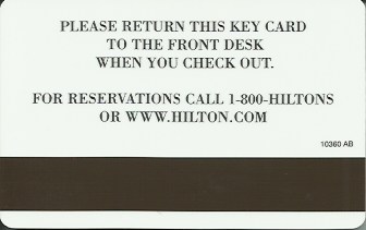 Hotel Keycard Hilton Generic Back