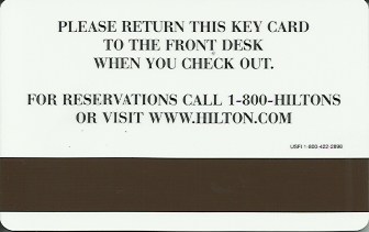 Hotel Keycard Hilton Generic Back