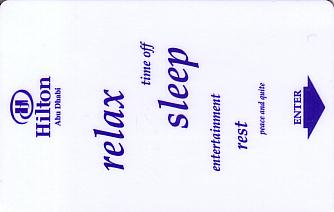 Hotel Keycard Hilton Abu Dhabi United Arab Emirates Front