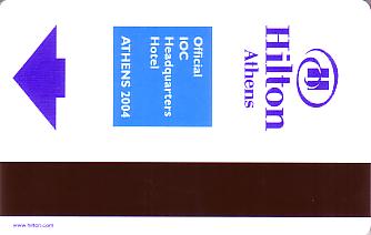 Hotel Keycard Hilton Athens Greece Back