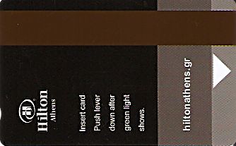 Hotel Keycard Hilton Athens Greece Back