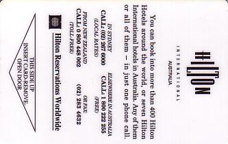 Hotel Keycard Hilton  Australia Front