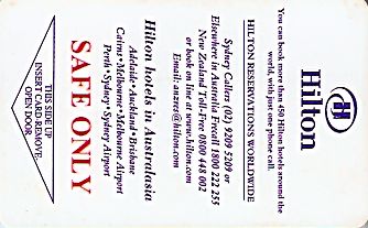 Hotel Keycard Hilton  Australia Front