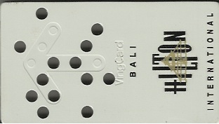 Hotel Keycard Hilton Bali Indonesia Front