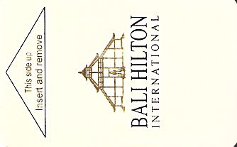 Hotel Keycard Hilton Bali Indonesia Front