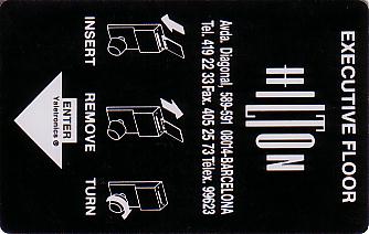 Hotel Keycard Hilton Barcelona Spain Front
