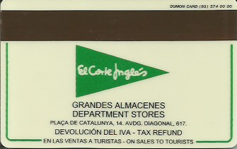 Hotel Keycard Hilton Barcelona Spain Back