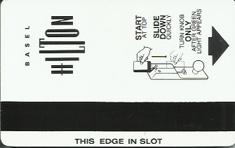 Hotel Keycard Hilton Basel Switzerland Back