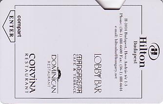 Hotel Keycard Hilton Budapest Hungary Front