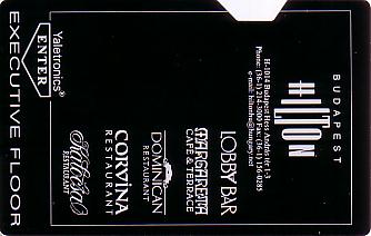 Hotel Keycard Hilton Budapest Hungary Front