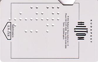 Hotel Keycard Hilton Budapest Hungary Front