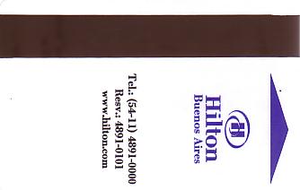 Hotel Keycard Hilton Buenos Aires Argentina Back