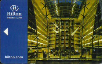 Hotel Keycard Hilton Buenos Aires Argentina Front