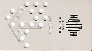 Hotel Keycard Hilton Cairo Egypt Front